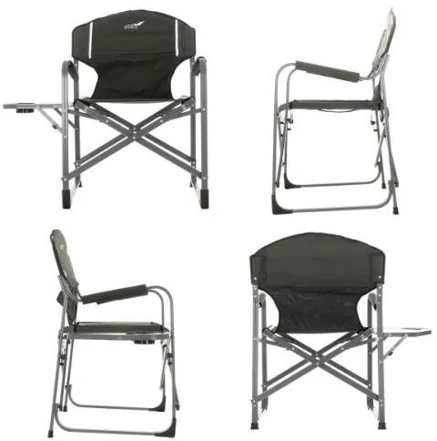 Scaun pliabil de camping cu masă și suport pentru băuturi