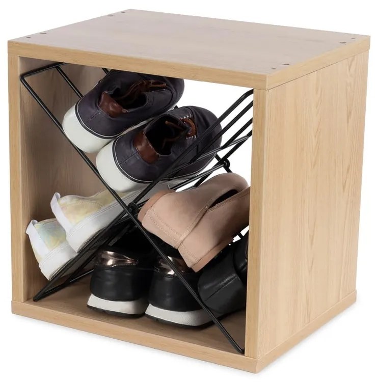 Raft pentru sticle de vin în culoare naturală cu aspect de lemn de frasin număr de sticle 12 36,5x36x29 cm Macon – Compactor