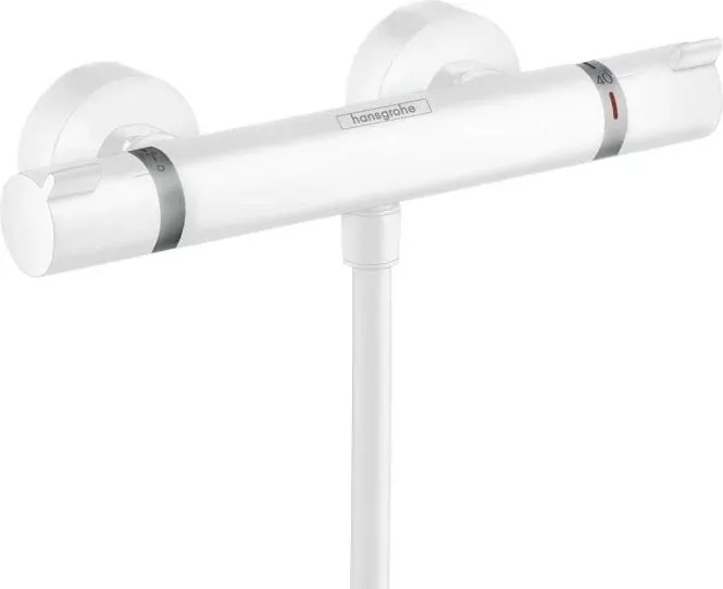 Baterie dus termostatata Hansgrohe Ecostat Comfort alb mat