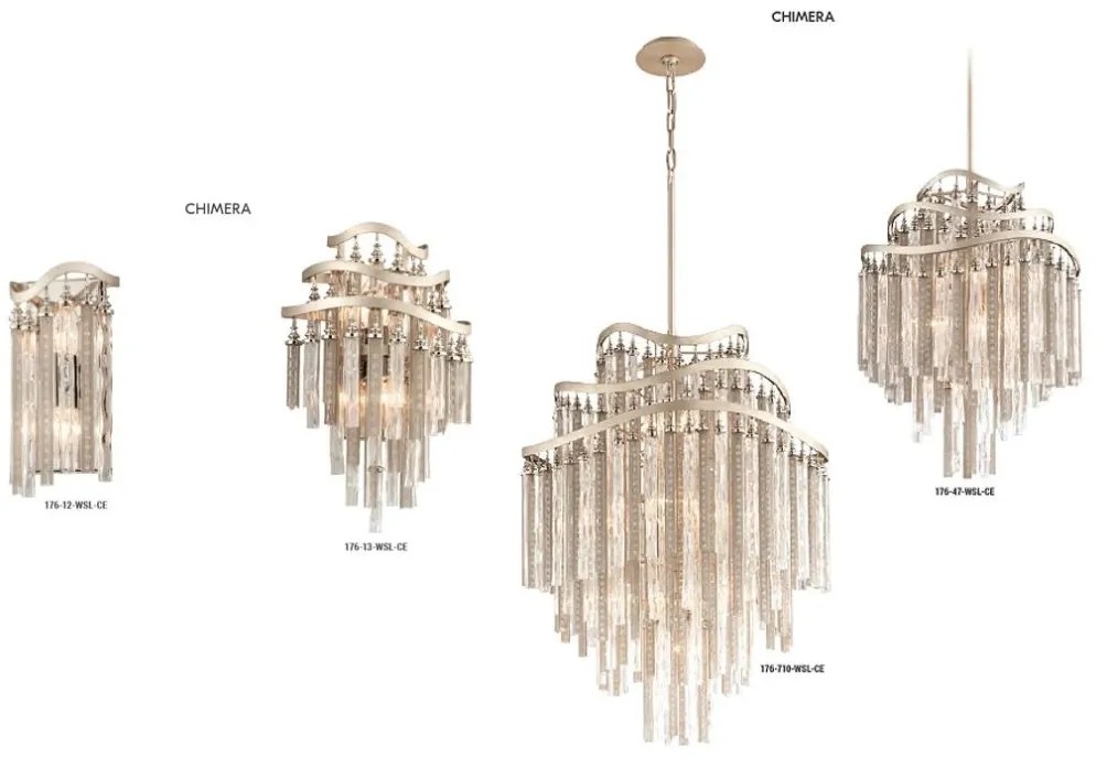 Aplica de perete LUX design elegant CHIMERA large, cu doua surse de lumina