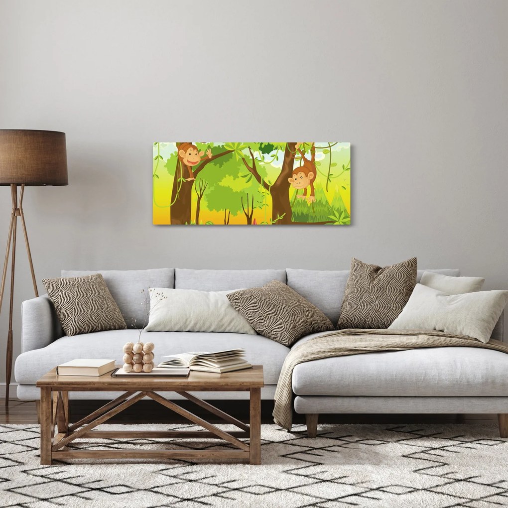 Tablou - Maimuțe (120x50 cm)