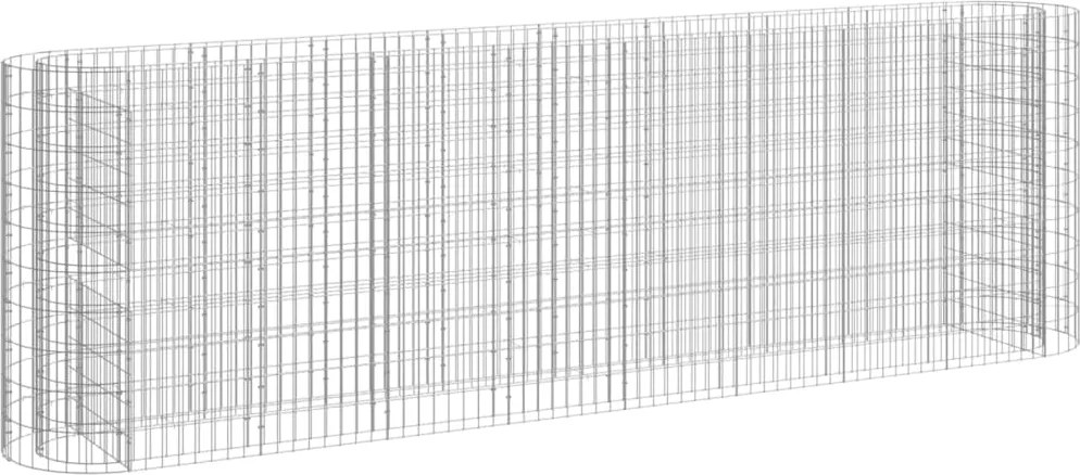 vidaXL Strat înălțat gabion, 330x50x100 cm, fier galvanizat