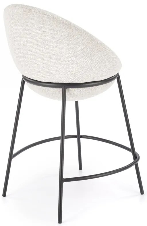 Scaun de bar tapitat H118 bej