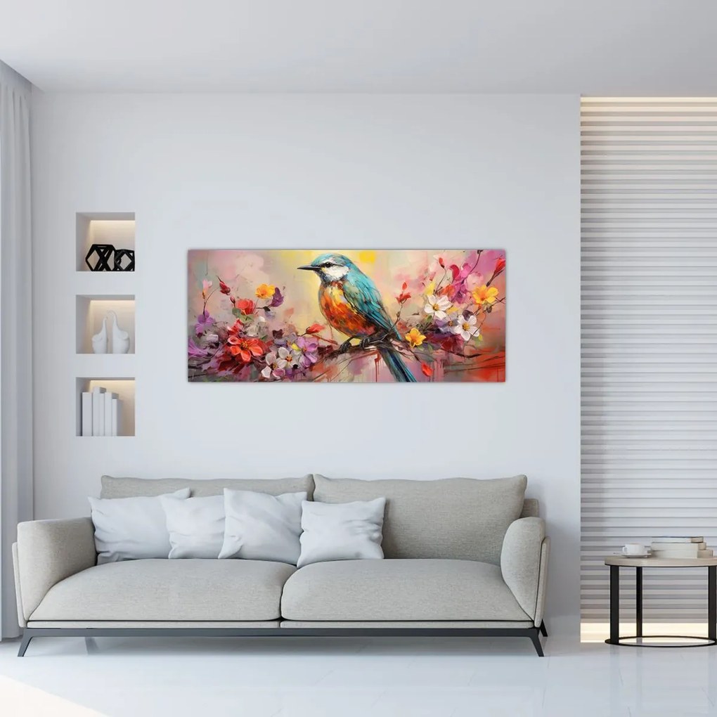 Tablou - Pictura de o pasăre (120x50 cm)