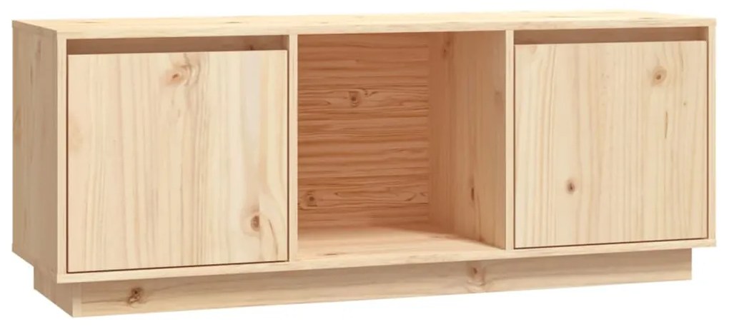 814339 vidaXL Comodă TV, 110,5x35x44 cm, lemn masiv de pin