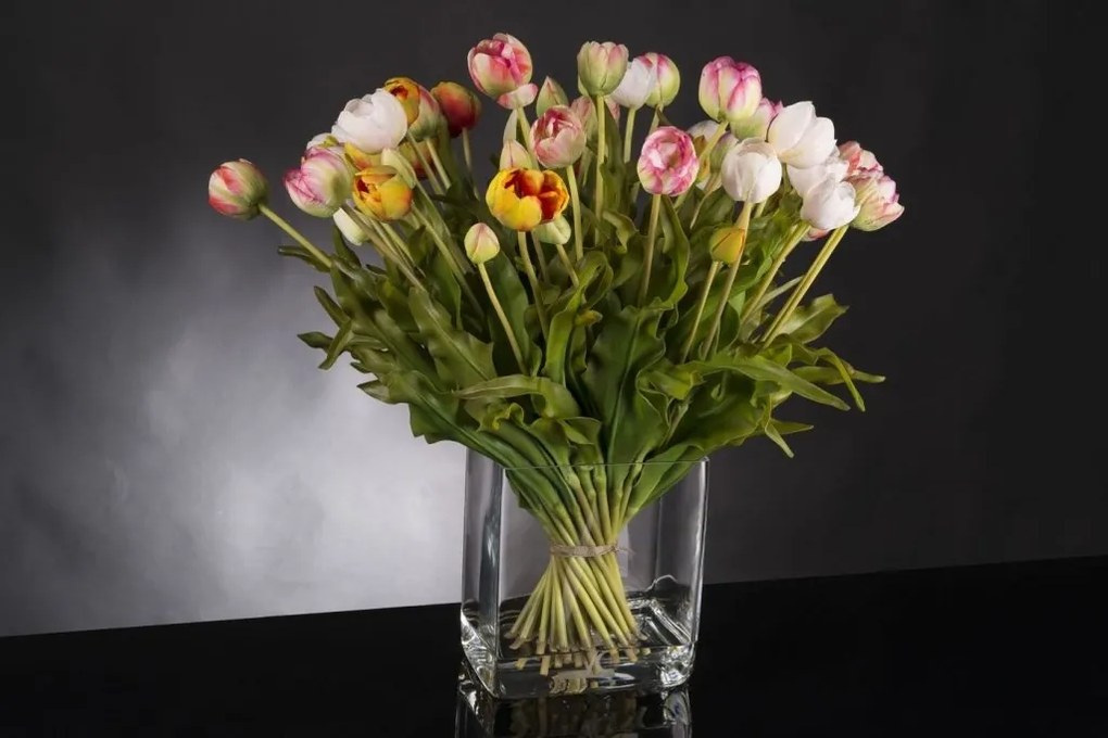 Aranjament floral deosebit, buchet superb din lalele, MIX BUNCH TULIP 1141704.33