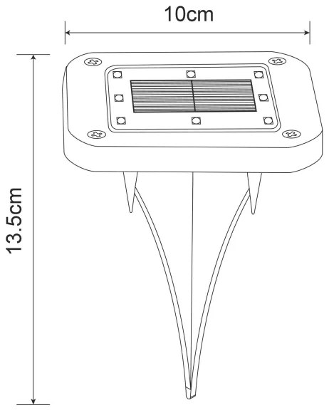 SET 2x corp de iluminat LED solar SOLAR LED/0,8W/1,2V IP44 Globo 33414Q-2