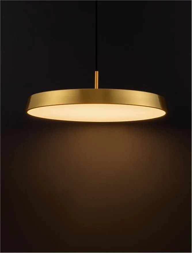 Lustra LED suspendata design modern VETRO auriu, D-50cm