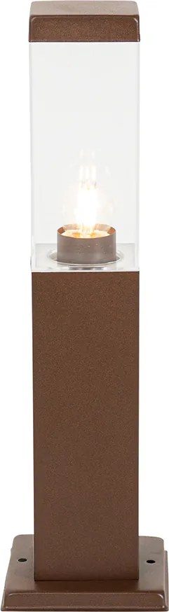 Lampă de exterior modernă cu stâlp maro ruginiu 45 cm - Malios