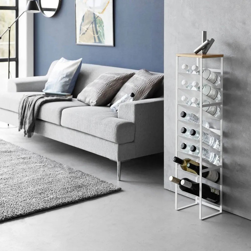 Raft pentru sticle de vin alb din metal număr de sticle 16 20x88,5x19 cm Tower – YAMAZAKI