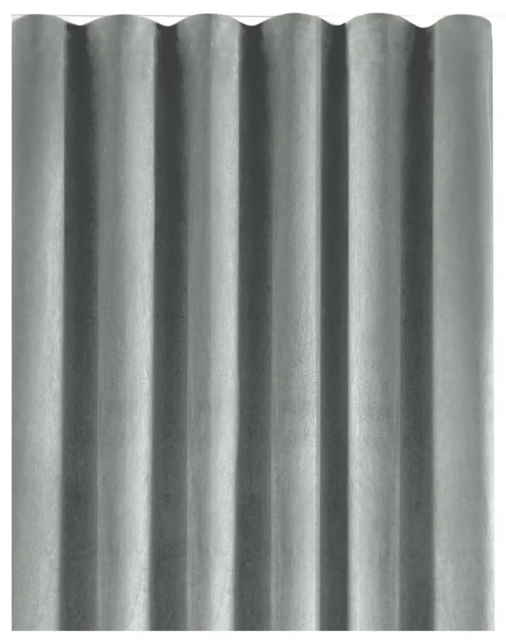 Draperie gri dimout (semi-opacă) din catifea 140x175 cm Velto – Filumi