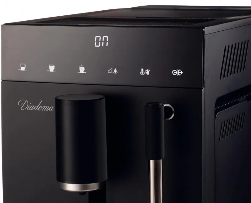 Espessor automat Ariete Diadema Automatica 1452/00, 1350W, 1,5 L, Rasnita incorporata, 19 bar, Afisaj tactil, Spumare lapte, Negru