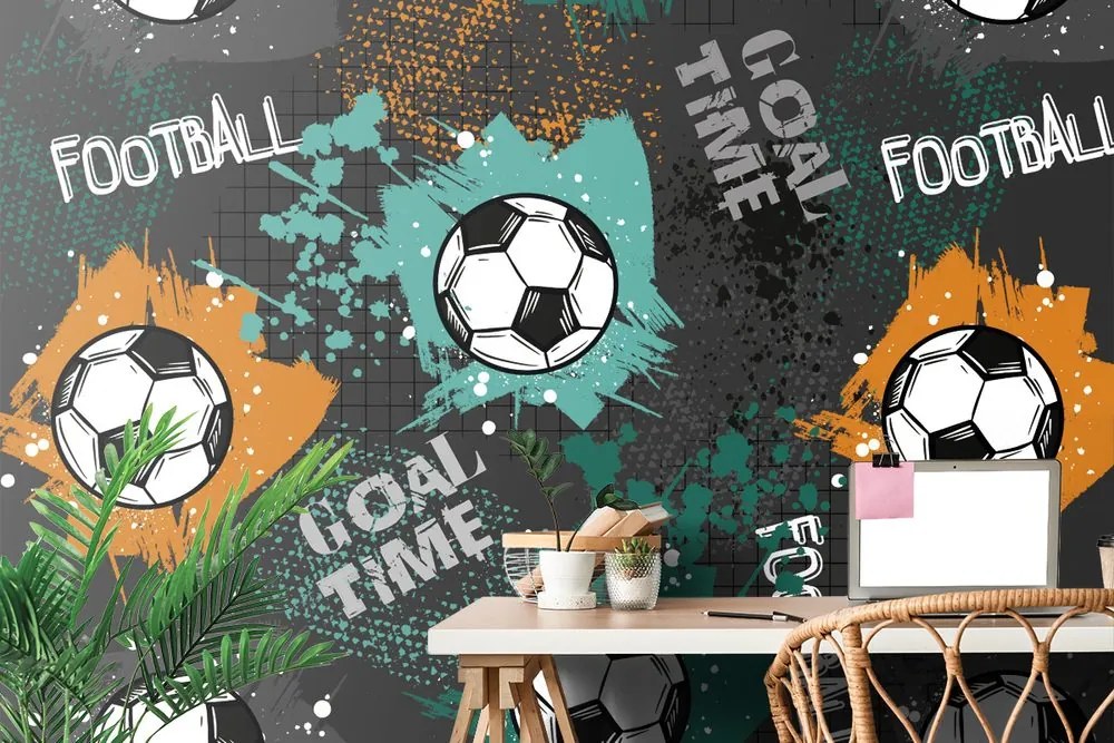 Tapet minge de fotbal în design modern