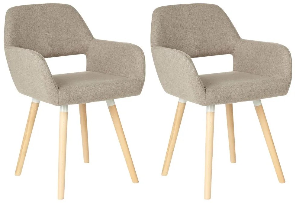 Set 2 buc. scaune pentru sufragerie Chico (maro deschis). 1009916