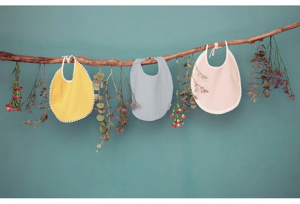 Bavețică din muselină Kindsgut London, galben