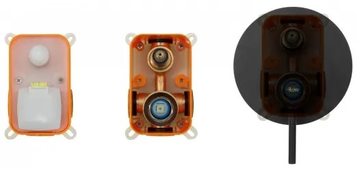 REA-P4100 - Set de duș LUNGO cu baterie încastrată, negru