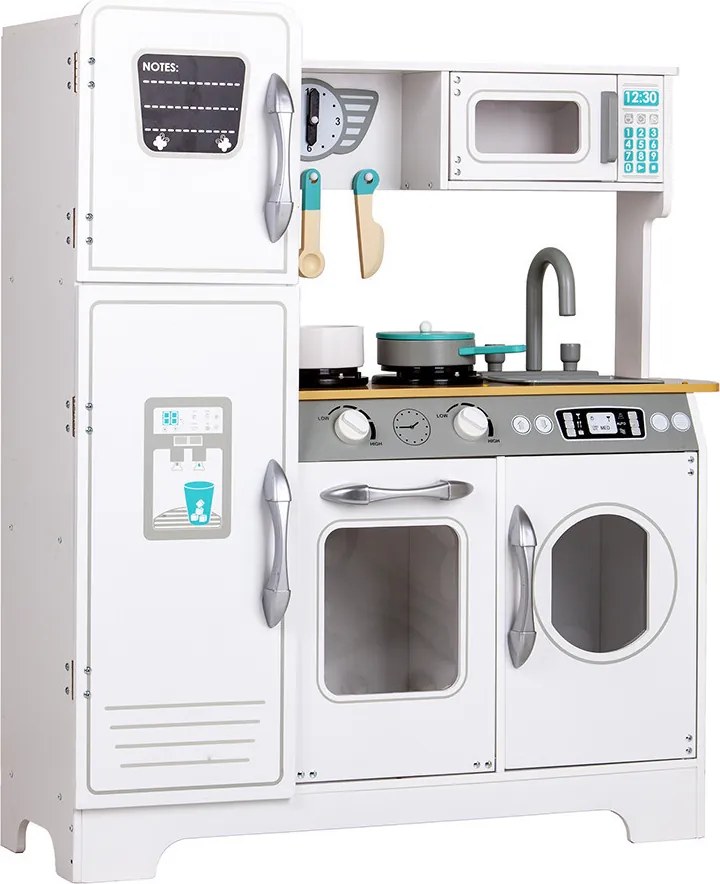 Bucătărie din lemn pentru copii cu echipamente de uz casnic