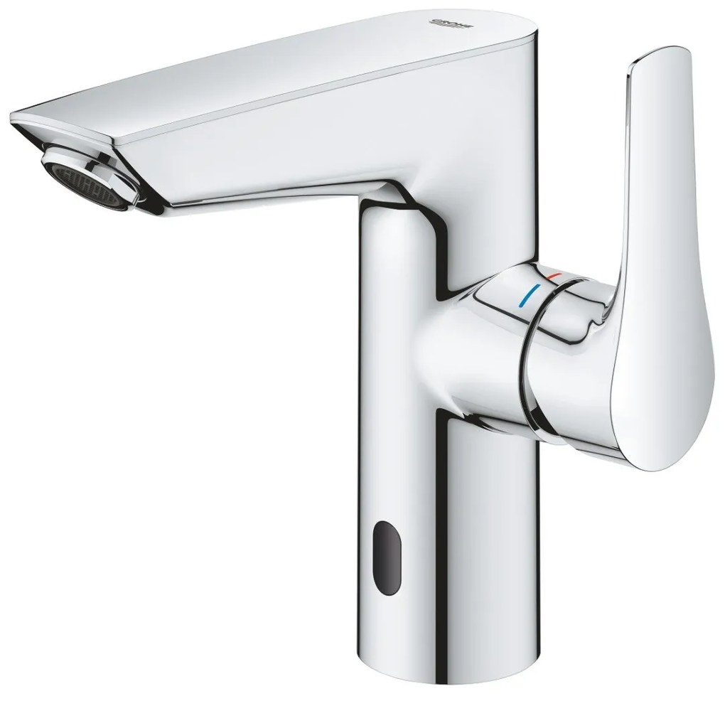 Baterie lavoar electronica Grohe Eurosmart,2 in 1 hybrid, 6 V, cu maner aparent, crom - 23975003