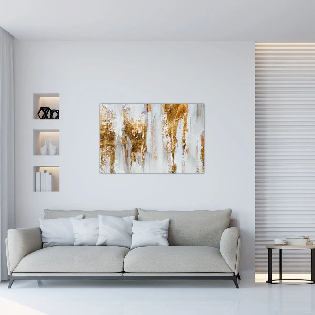 Tablou - Abstract auriu (90x60 cm)