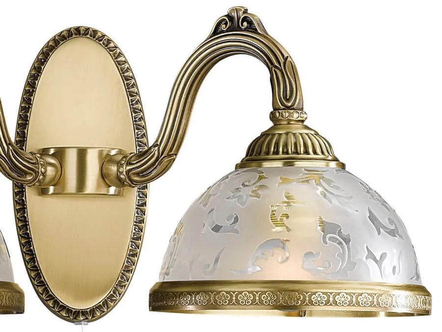 Aplica de perete design clasic din alama si sticla 6202
