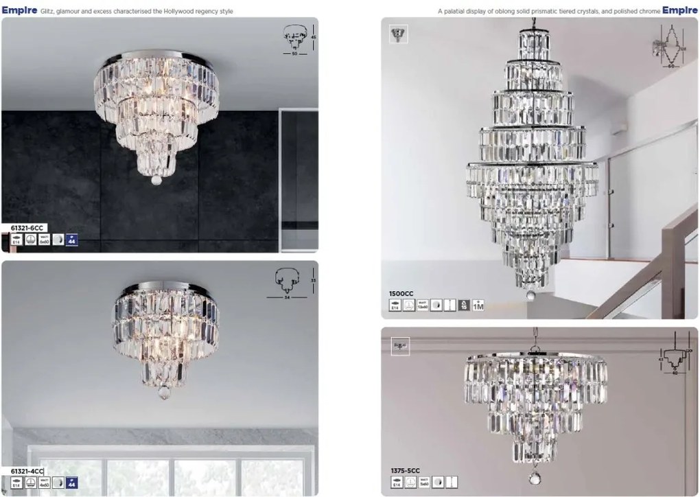 Lustra aplicata design elegant Empire 6L
