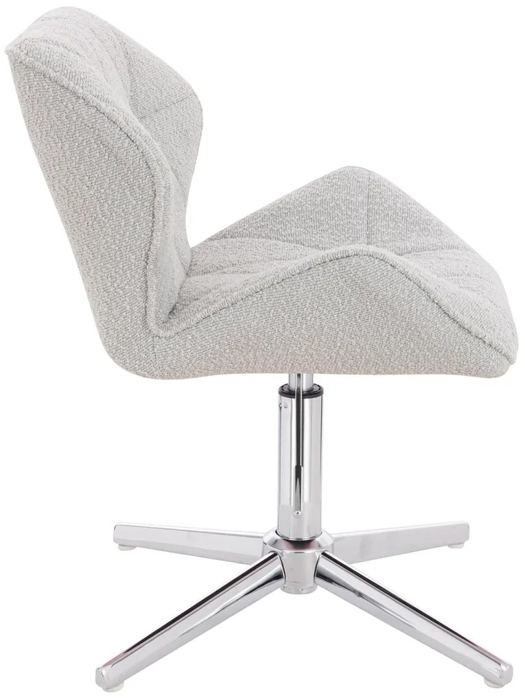 HR111CROSS Scaun Gri Boucle cu Bază Cromata