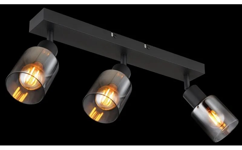 Plafoniera 3L design modern Hubertus negru
