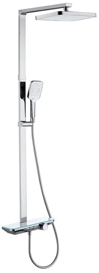 Coloana de dus cu baterie termostatata Inter Ceramic Este finisaj crom lucios