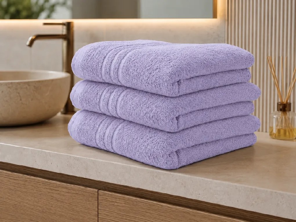 Prosop CLASSIC COLOR 70 x 140 cm lavanda, 100% bumbac
