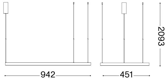 Lustră LED pe cablu Ideal Lux WAVES LED/37W/230V CRI 90 alamă