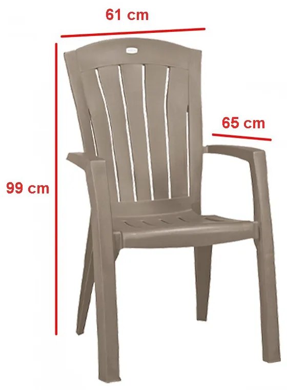 Set mobilier de grădină Lisorini 4+1 cappuccino