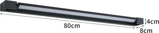 BRILAGI - Lumină LED pentru oglindă de baie AQUA LINE LED/20W/230V 80 cm IP44 negru