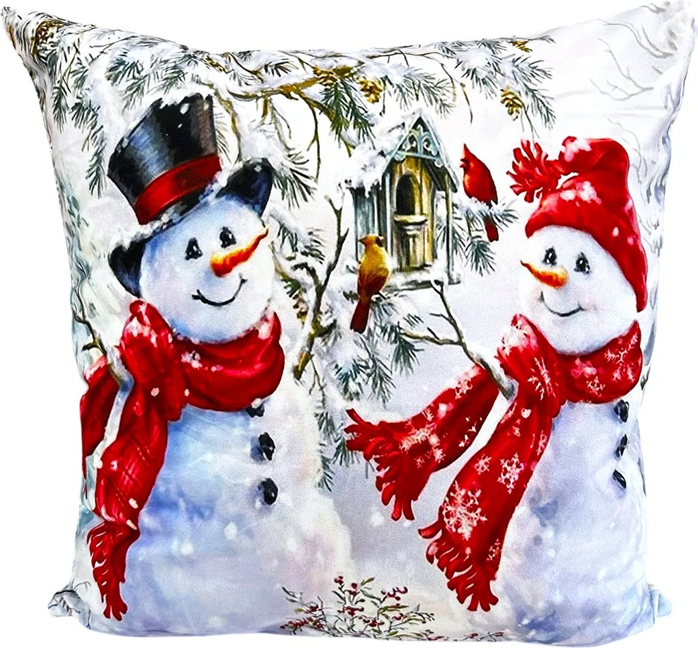 Perna decorativa de Craciun 40x40 cm cu Mos Craciun PPC03