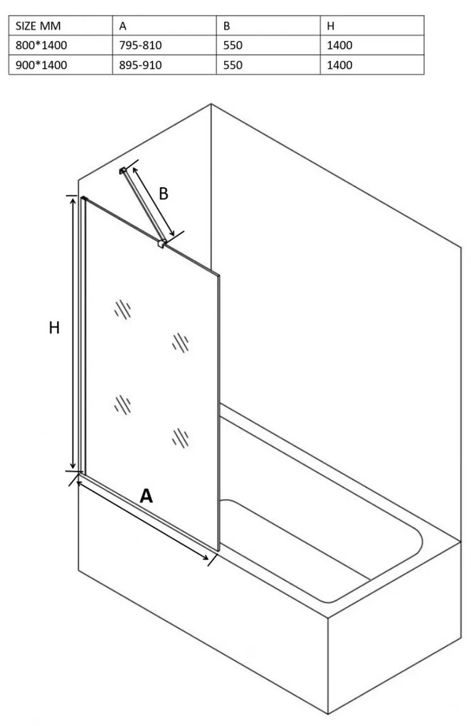 Paravan de cada fix crom 80x140 cm