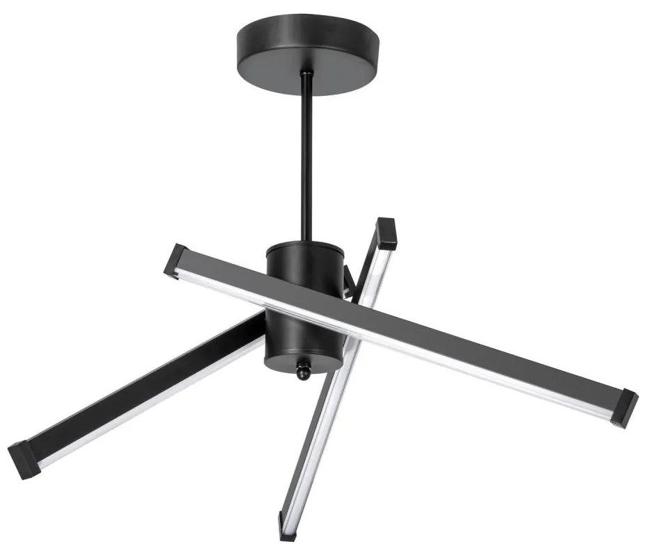 Lustră LED pe tijă 3xLED/10W/230V 3000-6500K d. 62 cm negru