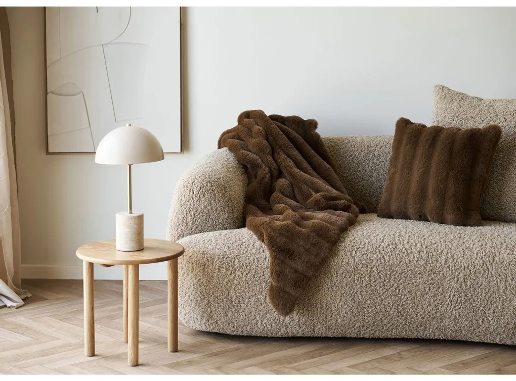 Măsuță Jena din stejar, naturală, ø40X40cm