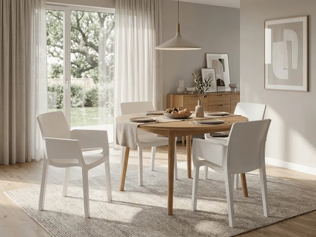 Scaun bucatarie pentru gradina HARTMAN EVELYN, alb