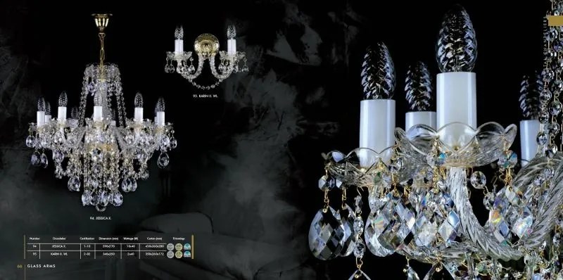Candelabru Cristal Bohemia Exclusive 10 brate, diam. 59cm Jessica X CE