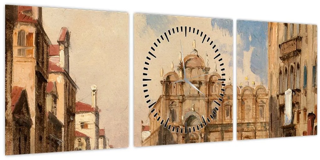 Tablou - Jules-Romain Joyant, The Scuola di San Marco, Venice, reproducere (cu ceas) (90x30 cm)
