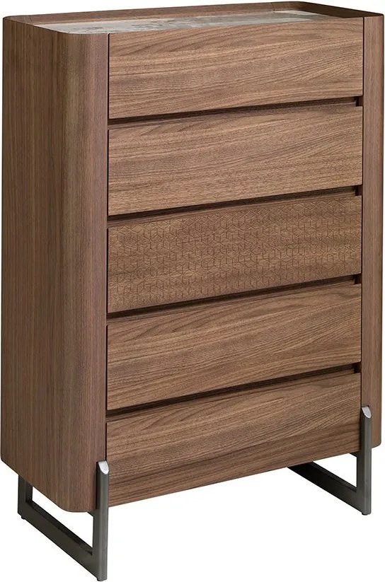 Dulapior 5 sertare deosebit design LUX Walnut-Marble