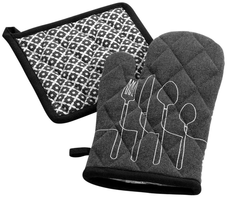 Mănuși de bucătărie 2 buc. din bumbac reciclat Cuisiline – douceur d'intérieur