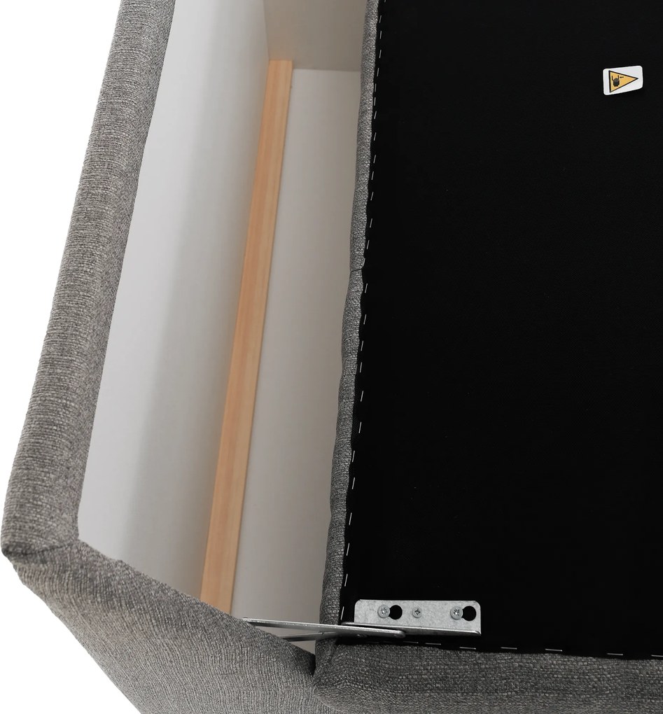 Pat electric reglabil, cu arcuri, gri, 120x200, GERONA NEW
