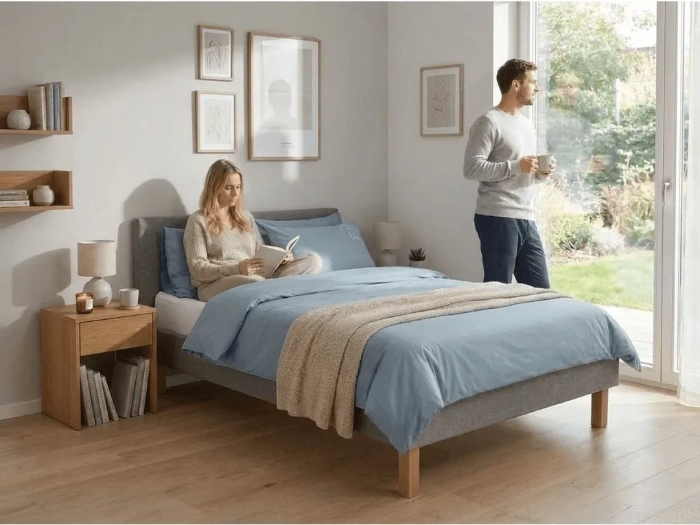 Lenjerie de pat din bumbac PLAIN BEAUTY gri deschis Dimensiune lenjerie de pat: 60 x 70 cm | 140 x 220 cm