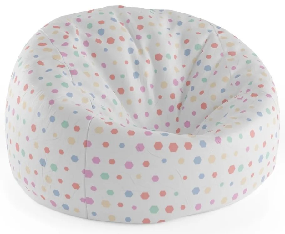 Sac de șezut Cocoon buline multicolore - pentru copii, colorat