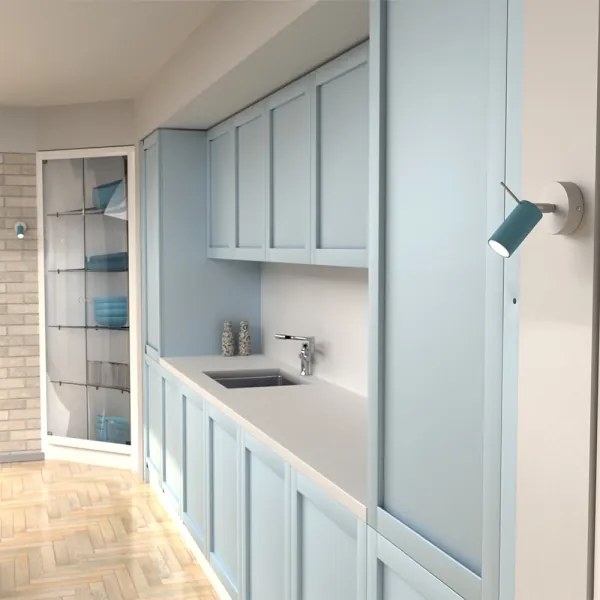 Spot de perete PRESTON 1xGU10/40W/230V albastru