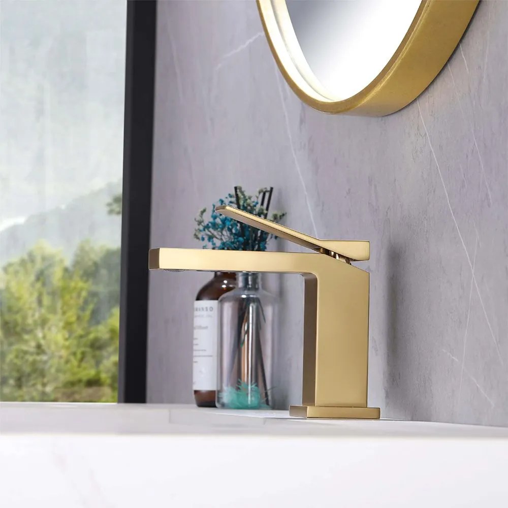 Baterie pentru lavoar Rea Duet Gold Low