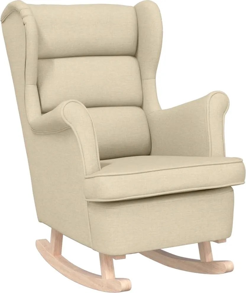 vidaXL Scaun balansoar, crem, 74x90x102 cm, material textil