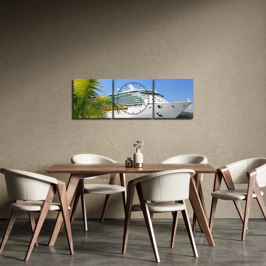 Tablou - Vas de croazieră (cu ceas) (90x30 cm)