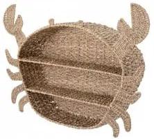 Biblioteca de perete maro din fibre naturale si fier 46 cm Barney Bloomingville Mini Dimensiuni: - Lungime: 78 cm - Latime: 16,5 cm - Inaltime: 46 cm