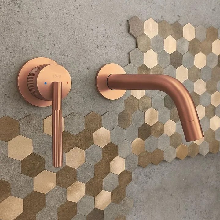 Baterie incastrata Rea Argon cupru periat + BOX
